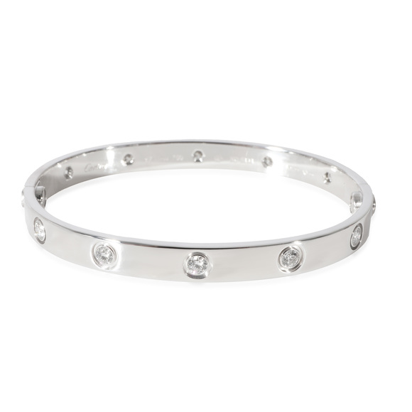 Cartier Jewelry - CARTIER Love 10 Diamond Bracelet in 18k White Gold 0.96 CTW